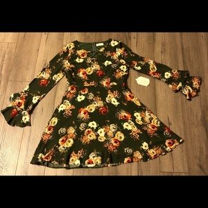 FLORAL GREEN ALTAR’D STATE DRESS